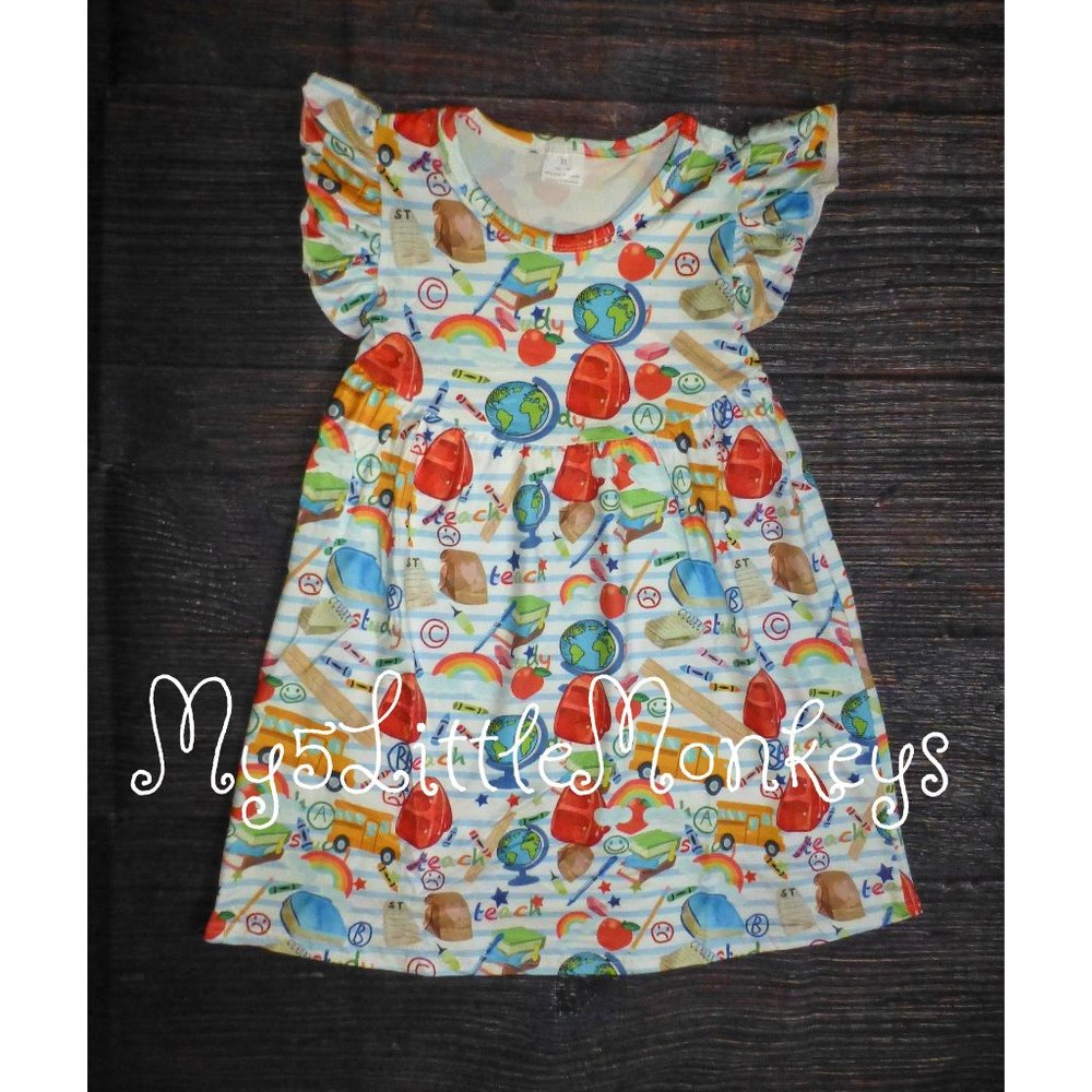 Back to School Girls Sleeveless Dress